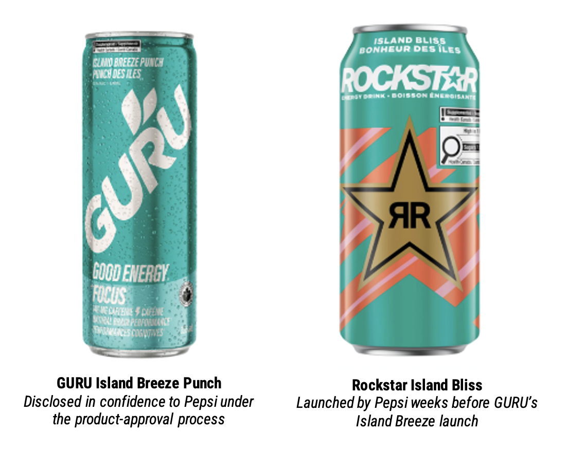 GURU Organic Energy Files $15 Million Lawsuit Against Pepsi for Breach of Distribution Agreement & Misuse of Confidential Product Information